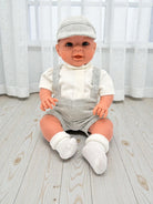 Spanish artisan-made baby boy doll featuring 60-day handwork and phthalate-free materials