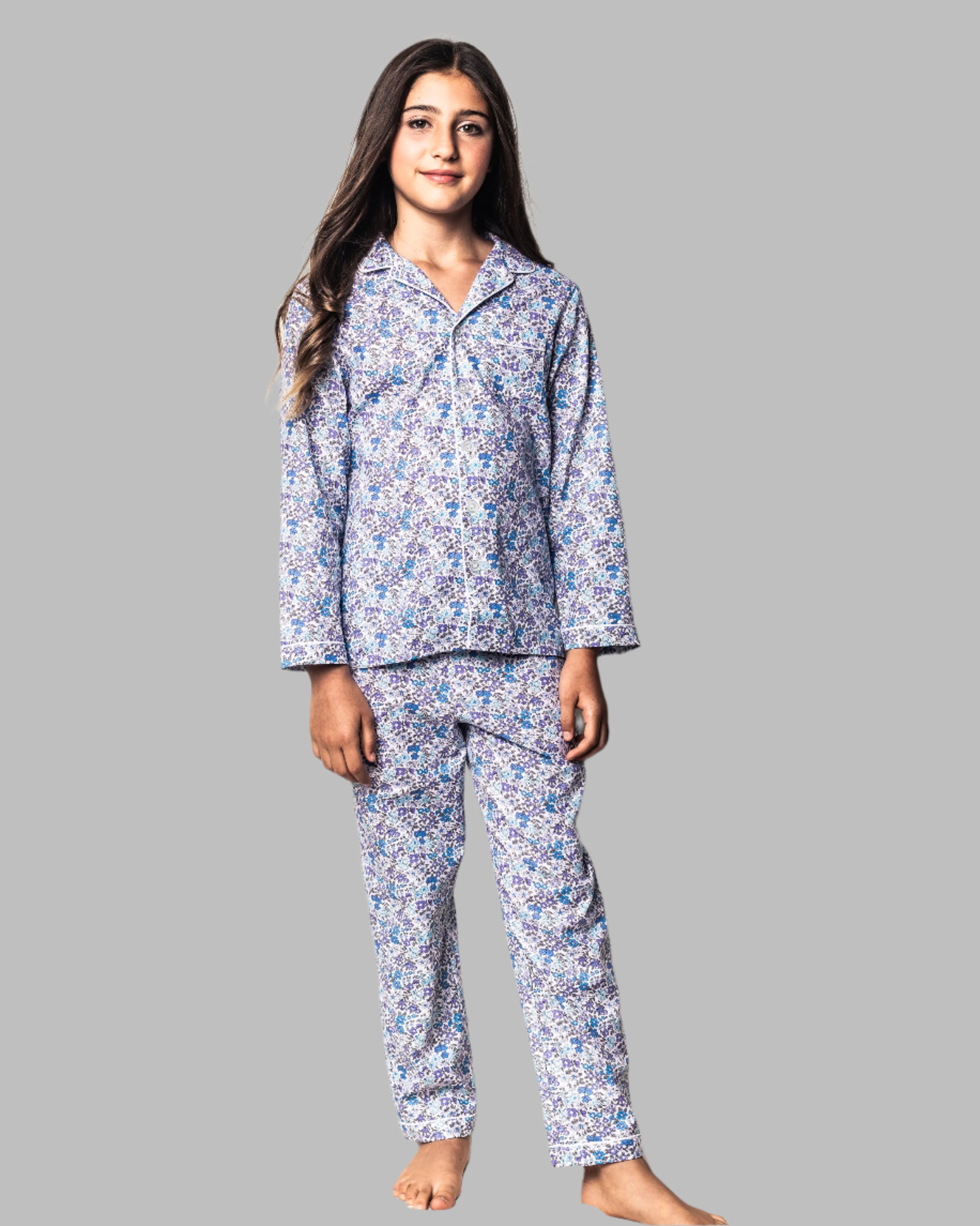 Adorable kids pajamas girls with ruffle details