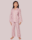 Kid's Twill Pajama Set in Fleurs de Rose