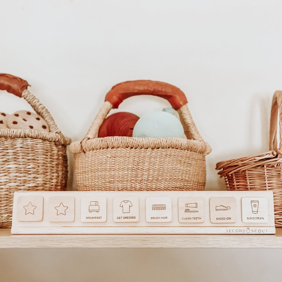 Premium Wooden Magnetic Daily Routine Board for Kids | More ...