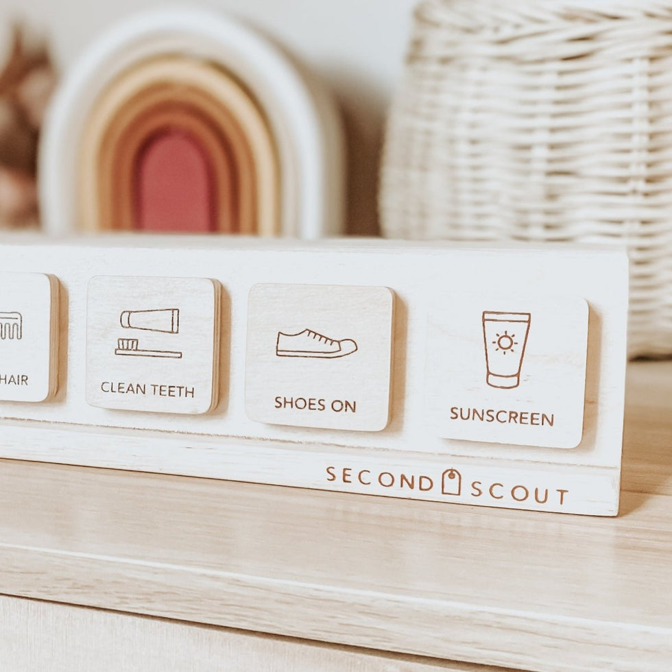 Premium Wooden Magnetic Daily Routine Board for Kids | More ...