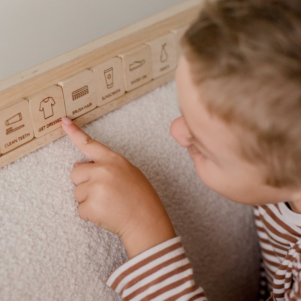 Premium Wooden Magnetic Daily Routine Board for Kids | More ...