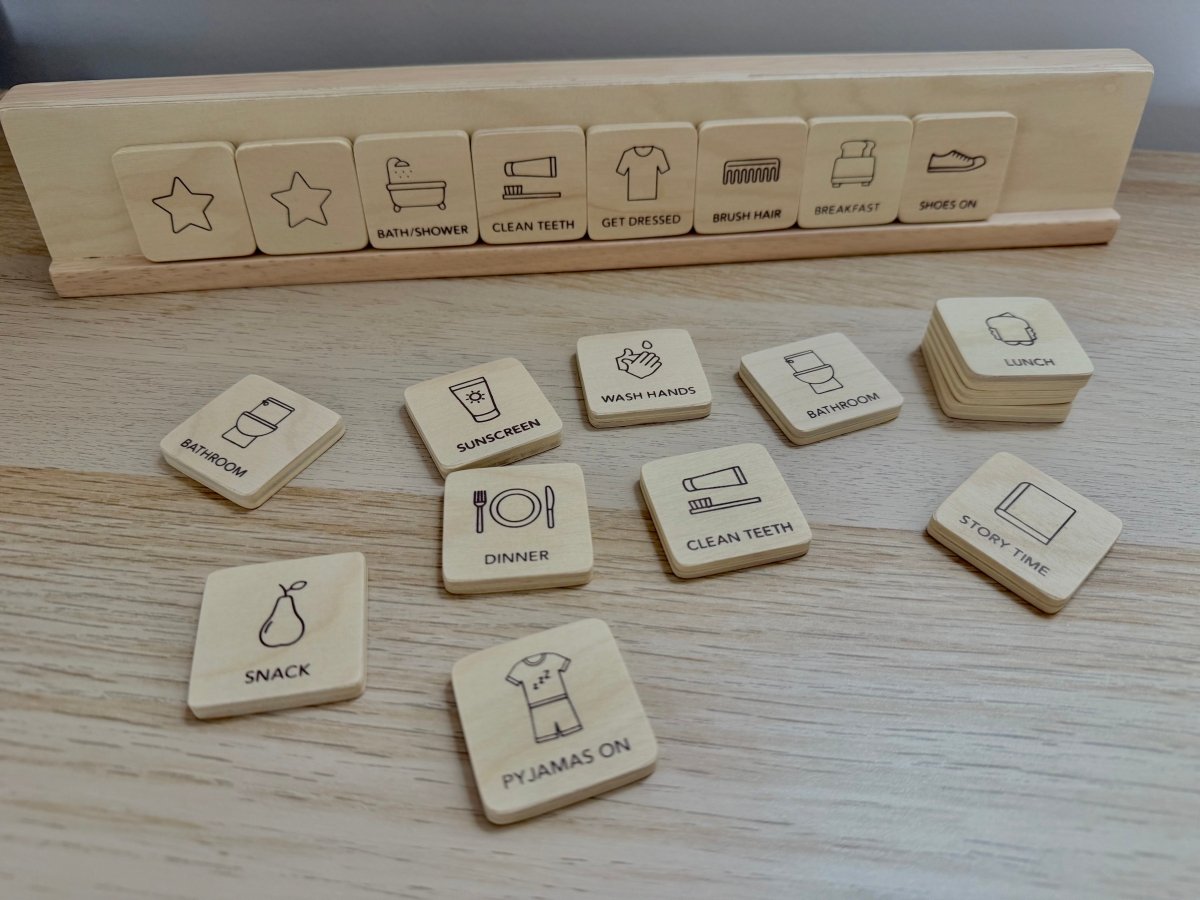 Premium Wooden Magnetic Daily Routine Board for Kids | More ...