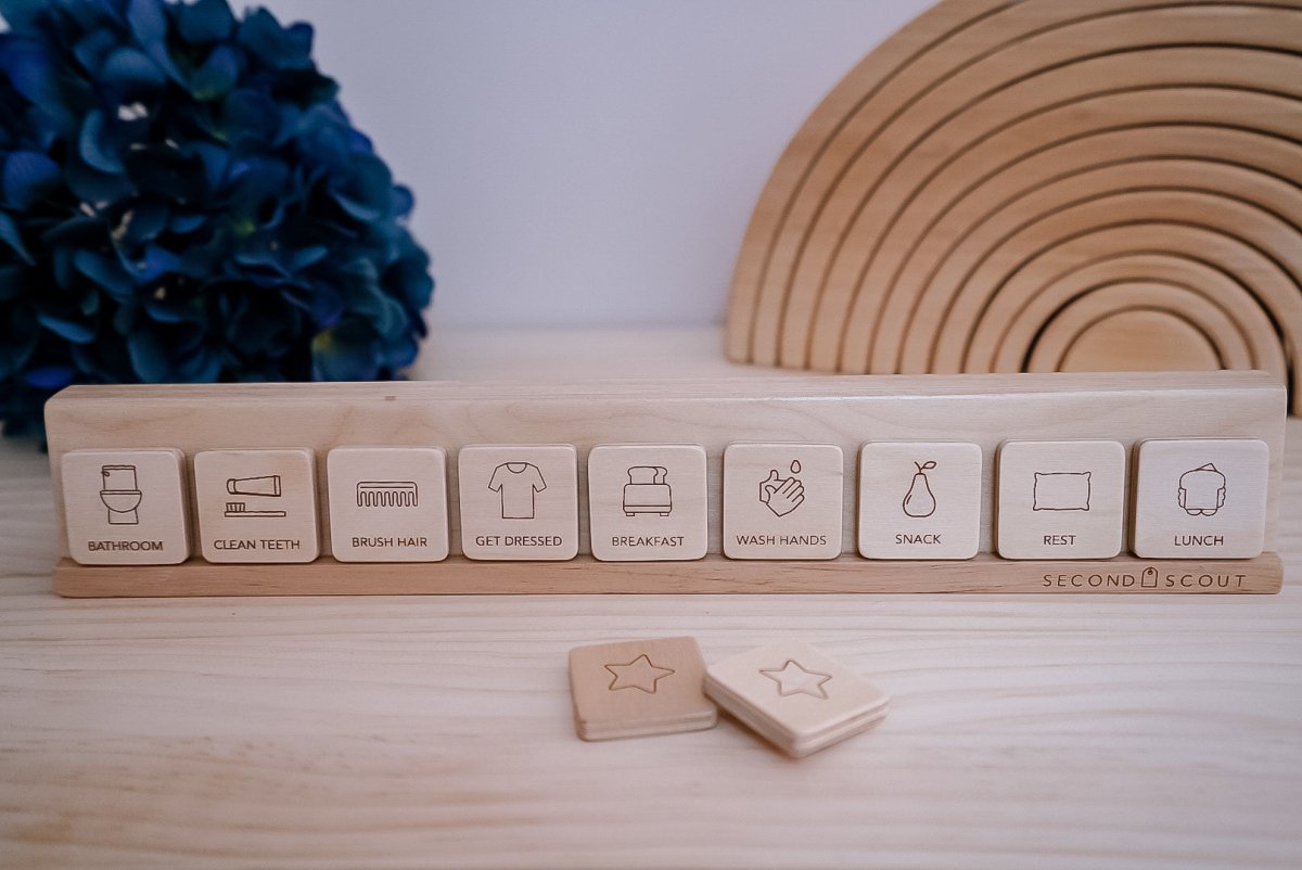 Premium Wooden Magnetic Daily Routine Board for Kids | More ...