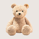 Plush teddy bear on a light gray background