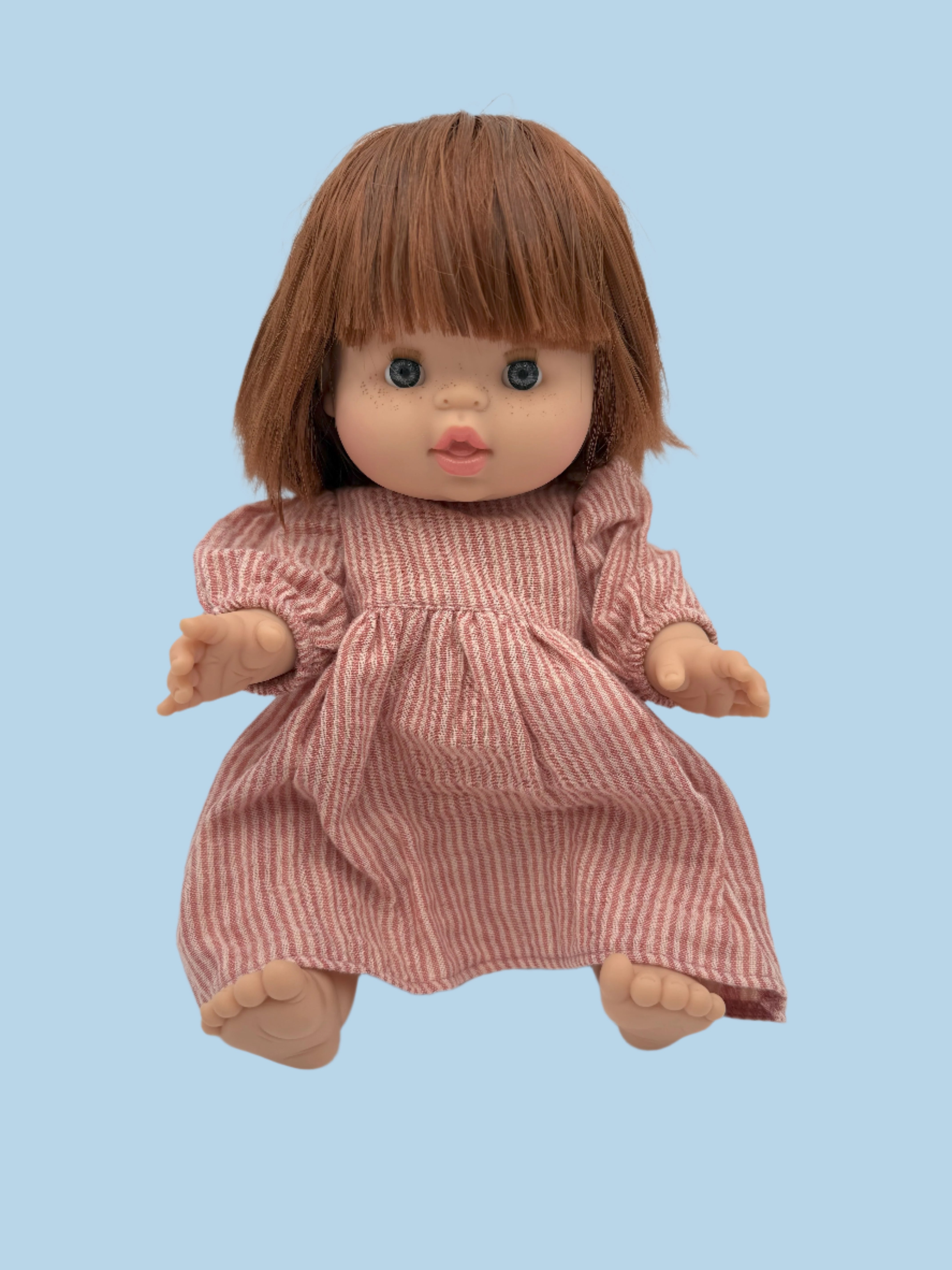 Heirloom baby doll clothes with delicate embroidery