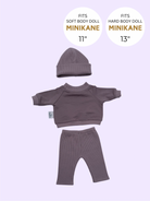 Sweatshirt Set w/ Beanie - Lavender