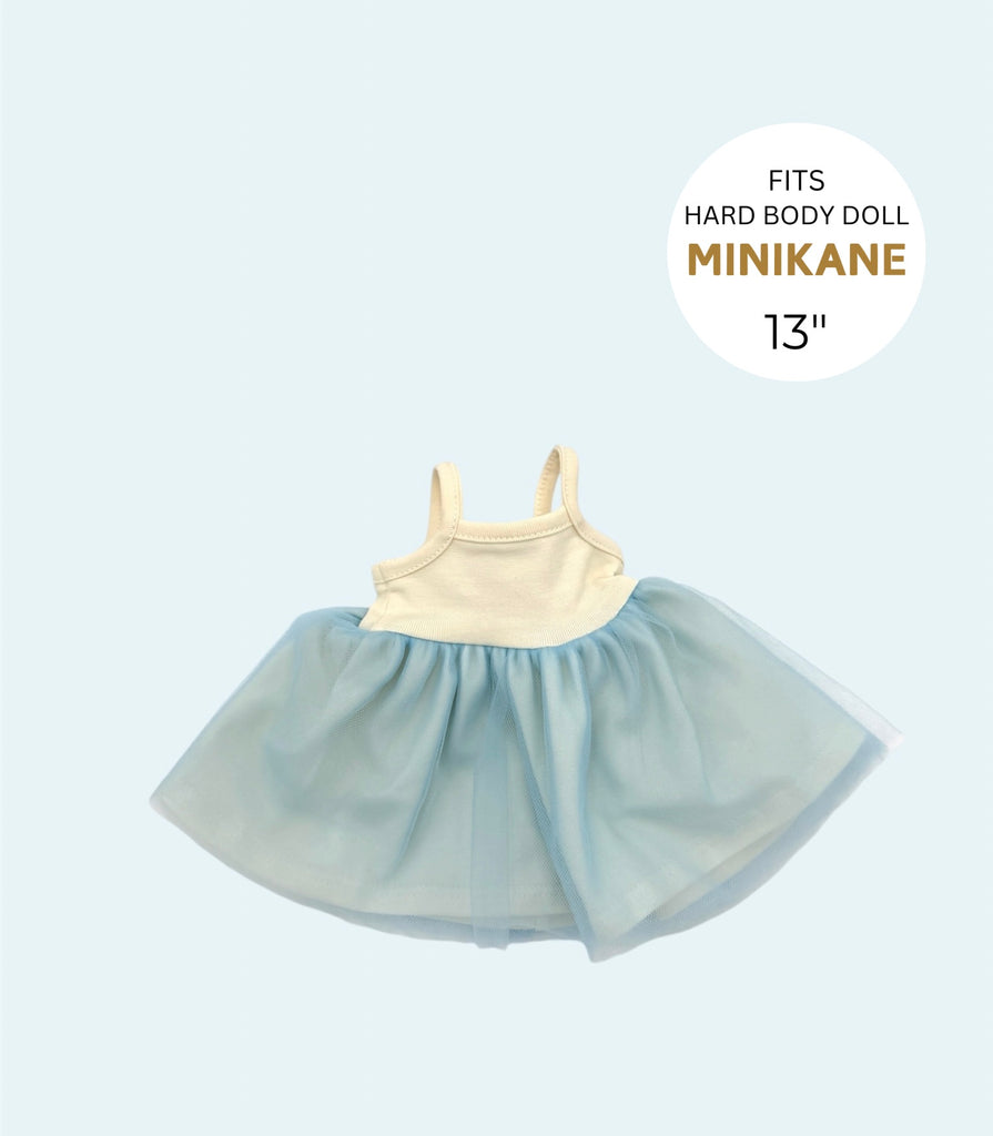 Tutu Dress - Ecru and Sky Blue