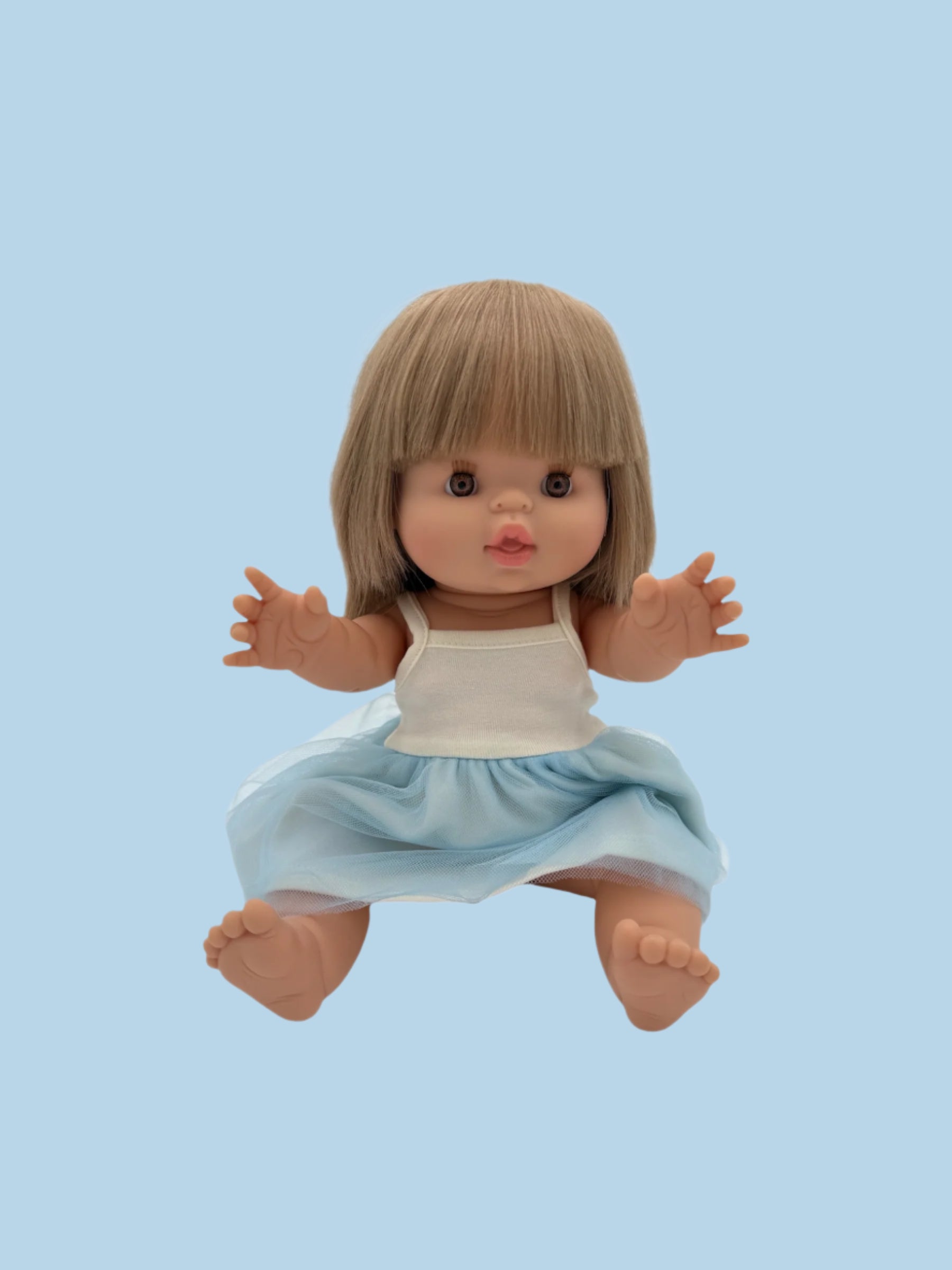 Tutu Dress - Ecru and Sky Blue
