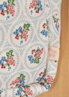 European-inspired children's doll care bag with cottage-core botanical pattern