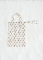 Premium construction detail showing button-tufted craftsmanship of Verona Blues doll bedding set