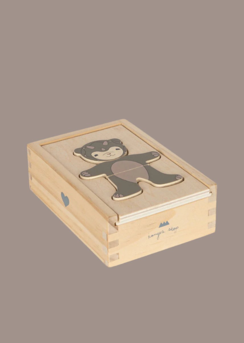 Wooden Teddy Dress Up Animals