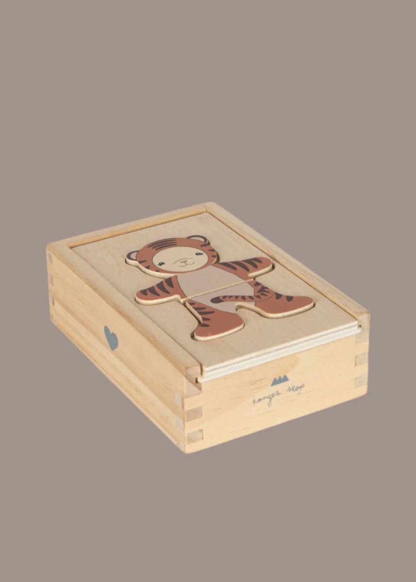 Wooden Teddy Dress Up Animals