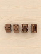 Four piece wooden community helper vehicle collection solid beech wood construction rolling wheels
