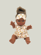 Yellow Lily with Mask Pajama Set