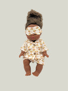 Yellow Lily with Mask Pajama Set