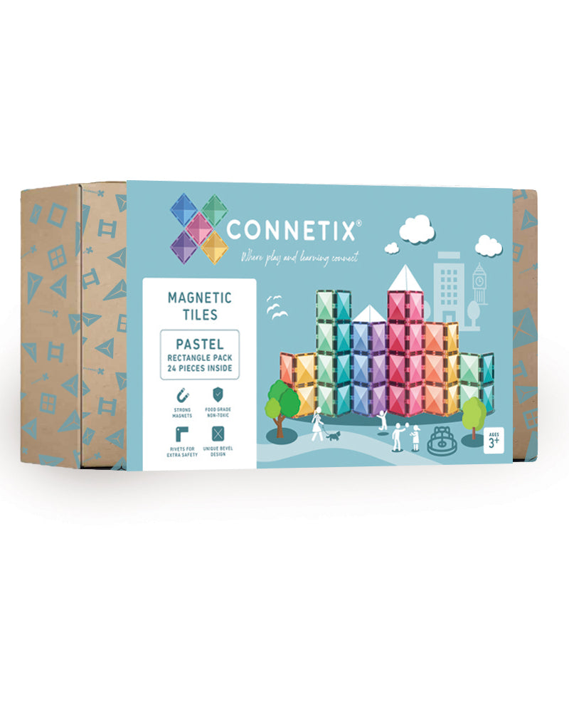 Connetix Tiles PASTEL 24 Piece Rectangle Pack