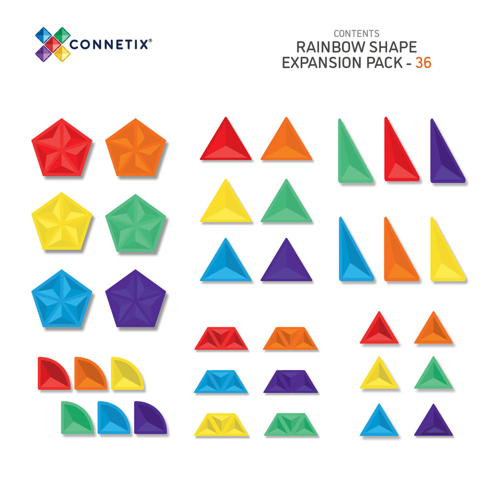 Connetix Tiles RAINBOW 36 Piece Expansion Pack
