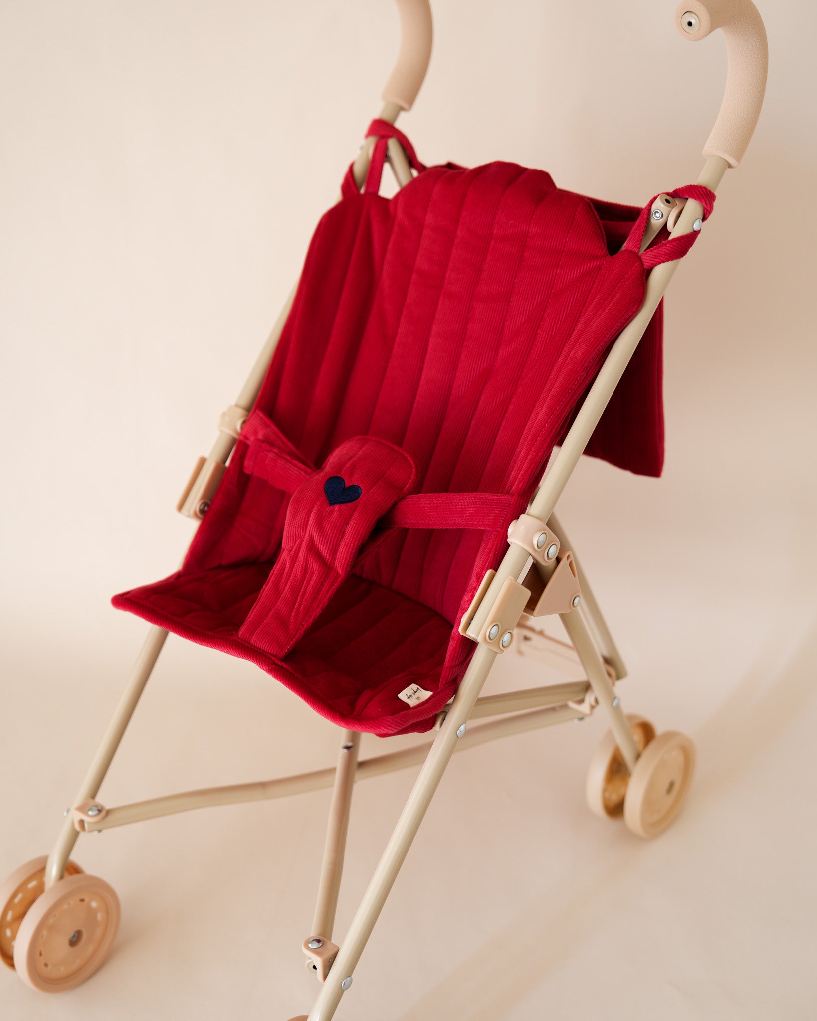 Doll Stroller - Corduroy Red