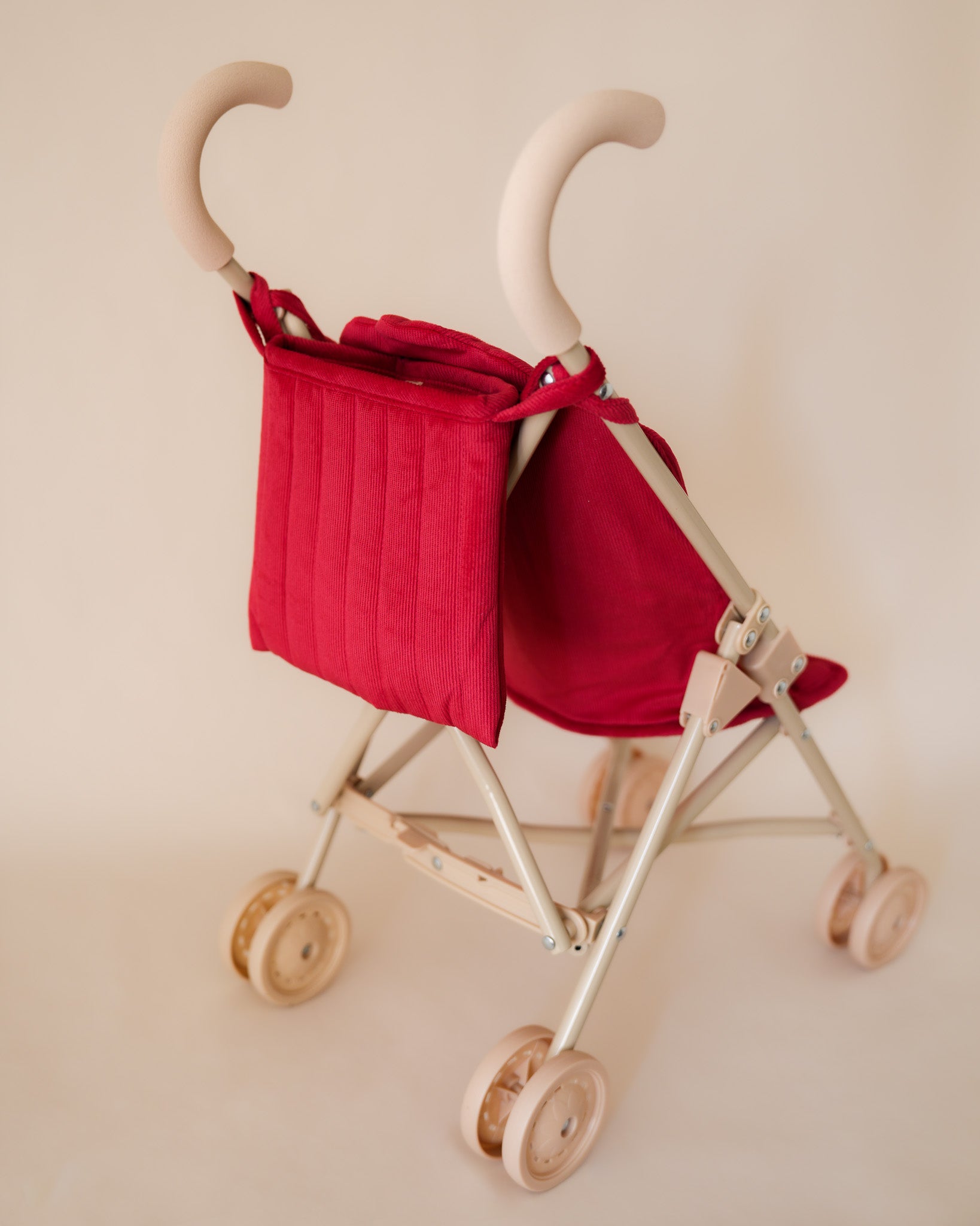 Doll Stroller - Corduroy Red