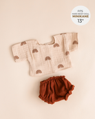 Minikane Doll Clothes | 2-Piece Doll Outfit - Retro Rainbows