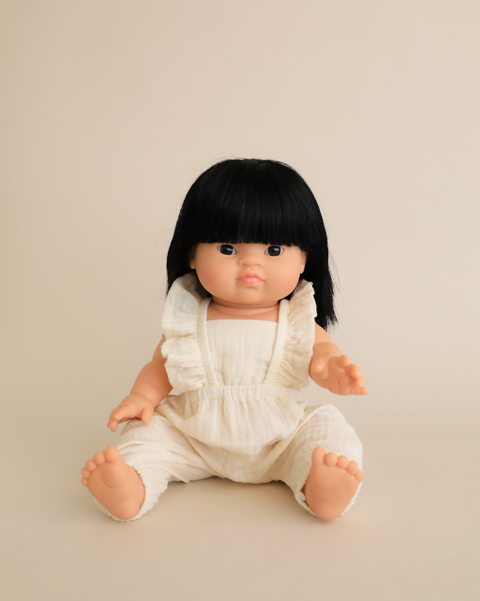 Minikane Doll Clothes | Doll Muslin Jumpsuit - White