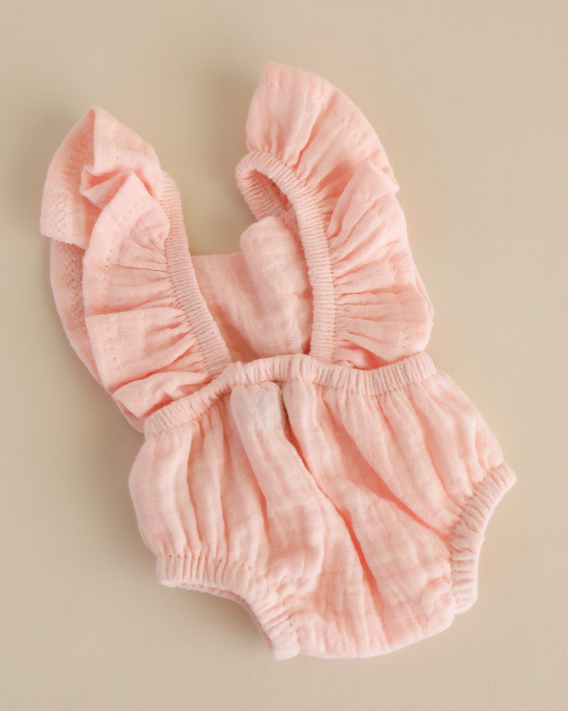 Minikane Doll Clothes | Doll Muslin Romper - Soft Pink