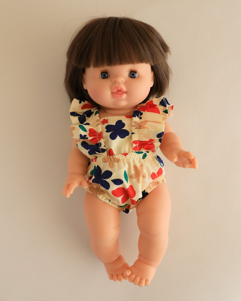 Minikane Doll Clothes | Doll Muslin Romper - Mona