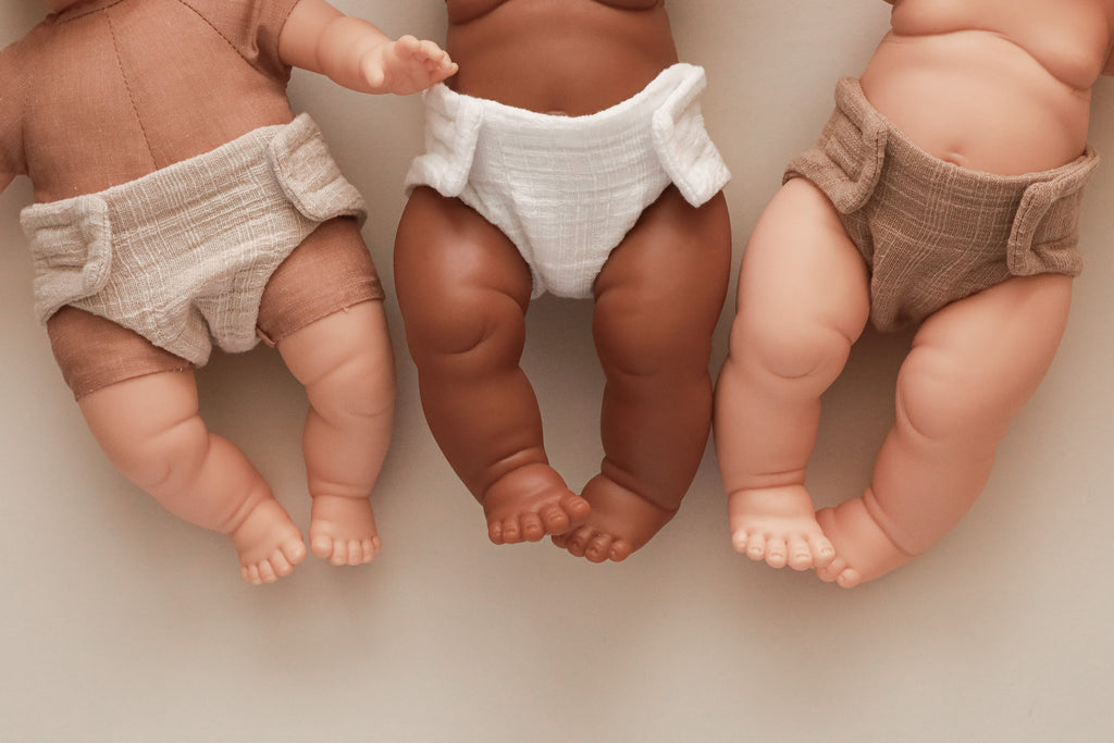 Minikane Doll Clothes | Doll Muslin Diapers - Set of 3