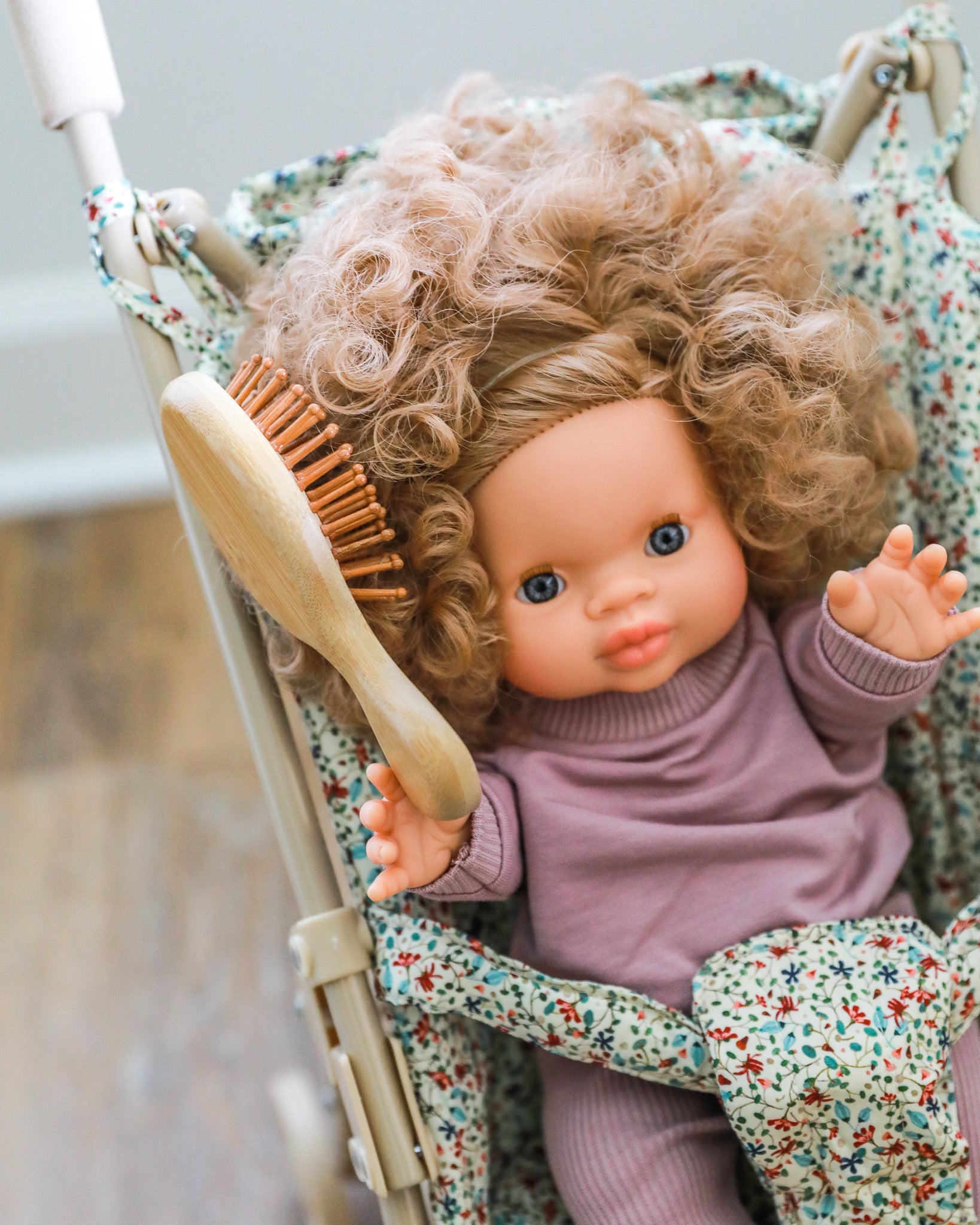 Minikane Doll Accessories | Wooden Doll Hairbrush