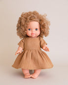 Minikane Doll Clothes | Doll Muslin Dress - Toffee