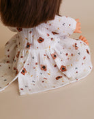 Minikane Doll Clothes | Doll Muslin Dress - Brown Flowers