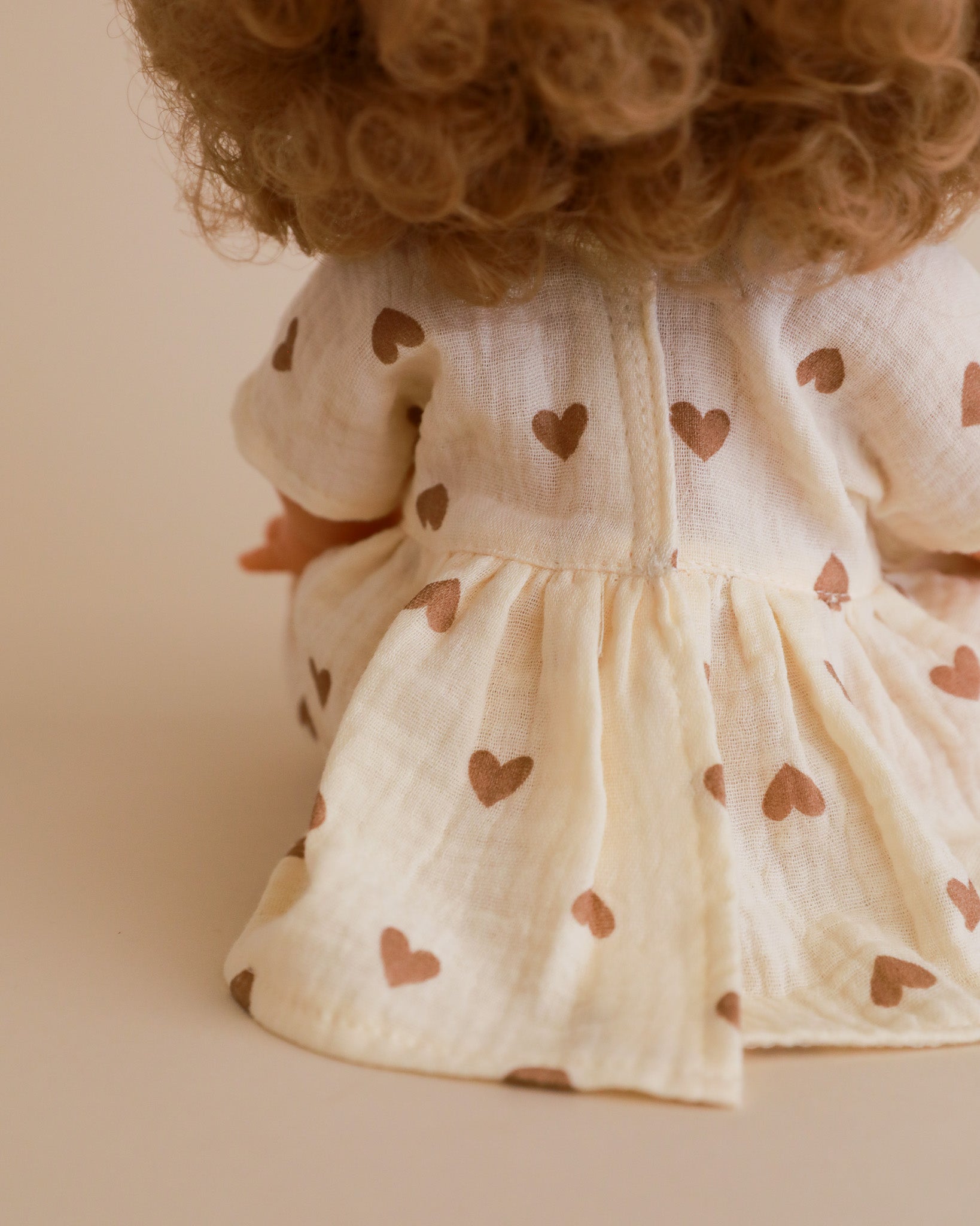 Minikane Doll Clothes | Doll Muslin Dress - Hearts