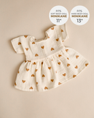 Minikane Doll Clothes | Doll Muslin Dress - Hearts