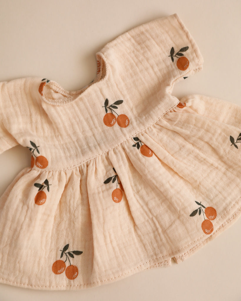 Minikane Doll Clothes | Doll Muslin Dress - Peaches