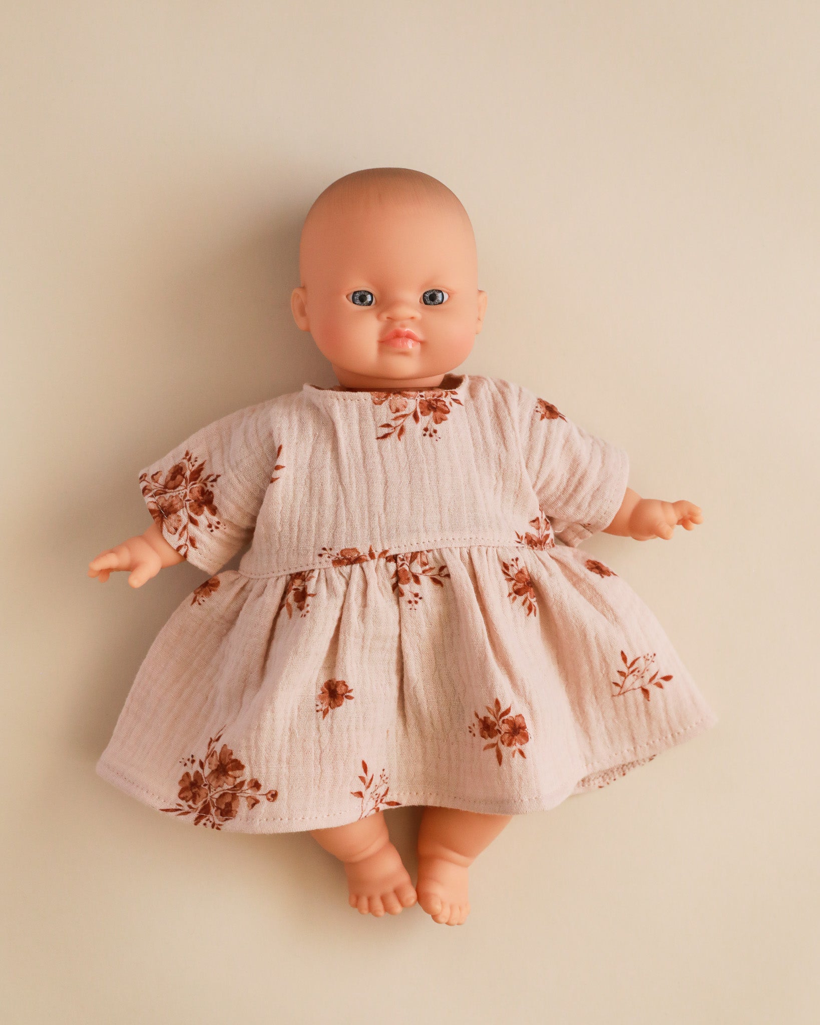 Minikane Doll Clothes | Doll Muslin Dress - Retro Flowers