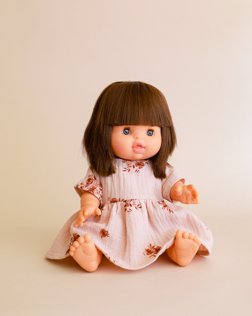 Minikane Doll Clothes | Doll Muslin Dress - Retro Flowers