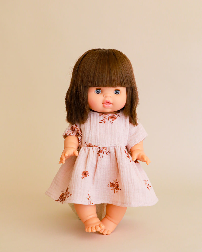 Minikane Doll Clothes | Doll Muslin Dress - Retro Flowers