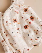 Minikane Doll Clothes | Doll Muslin Romper - Brown Flowers