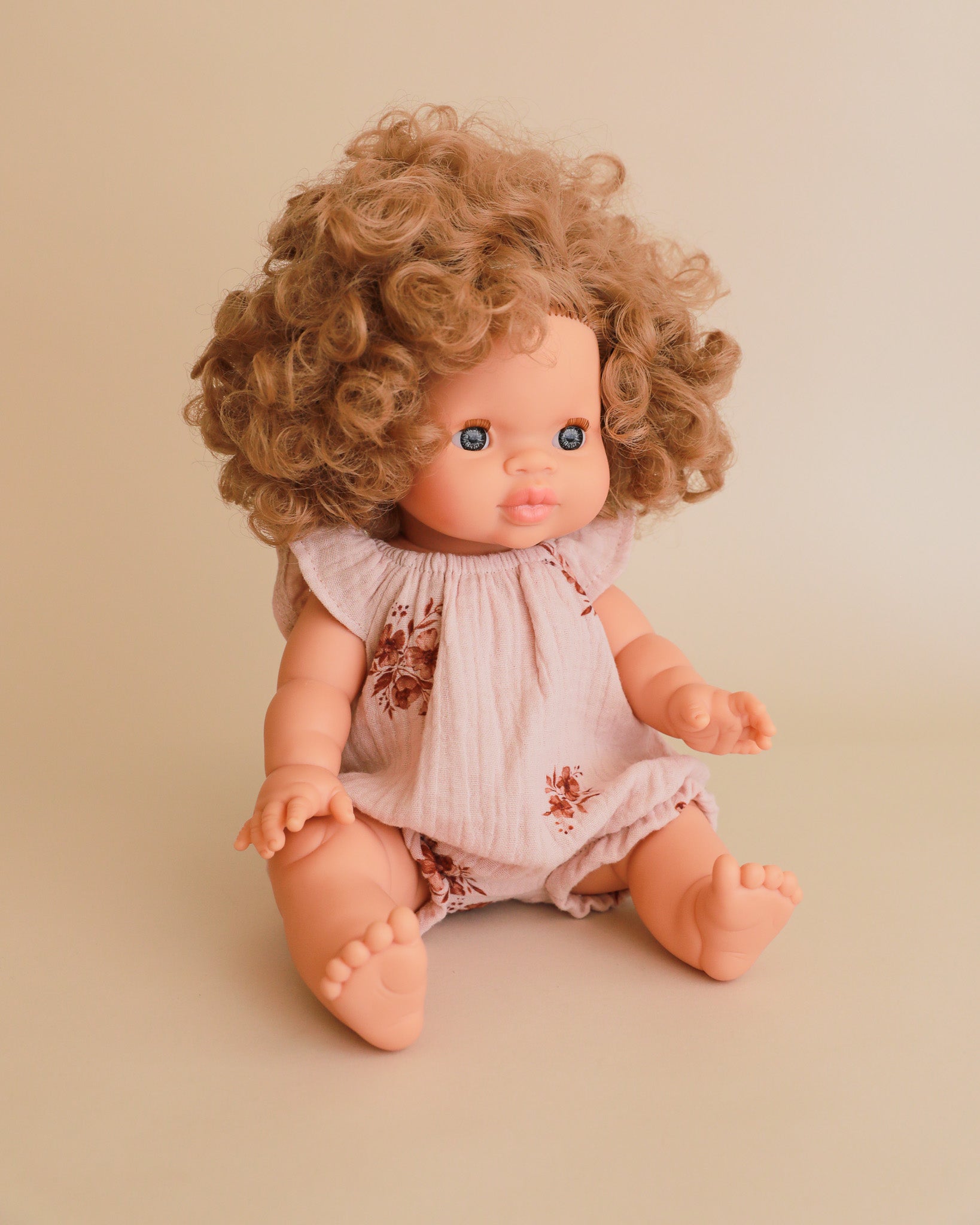 Minikane Doll Clothes | Doll Muslin Romper - Retro Flowers