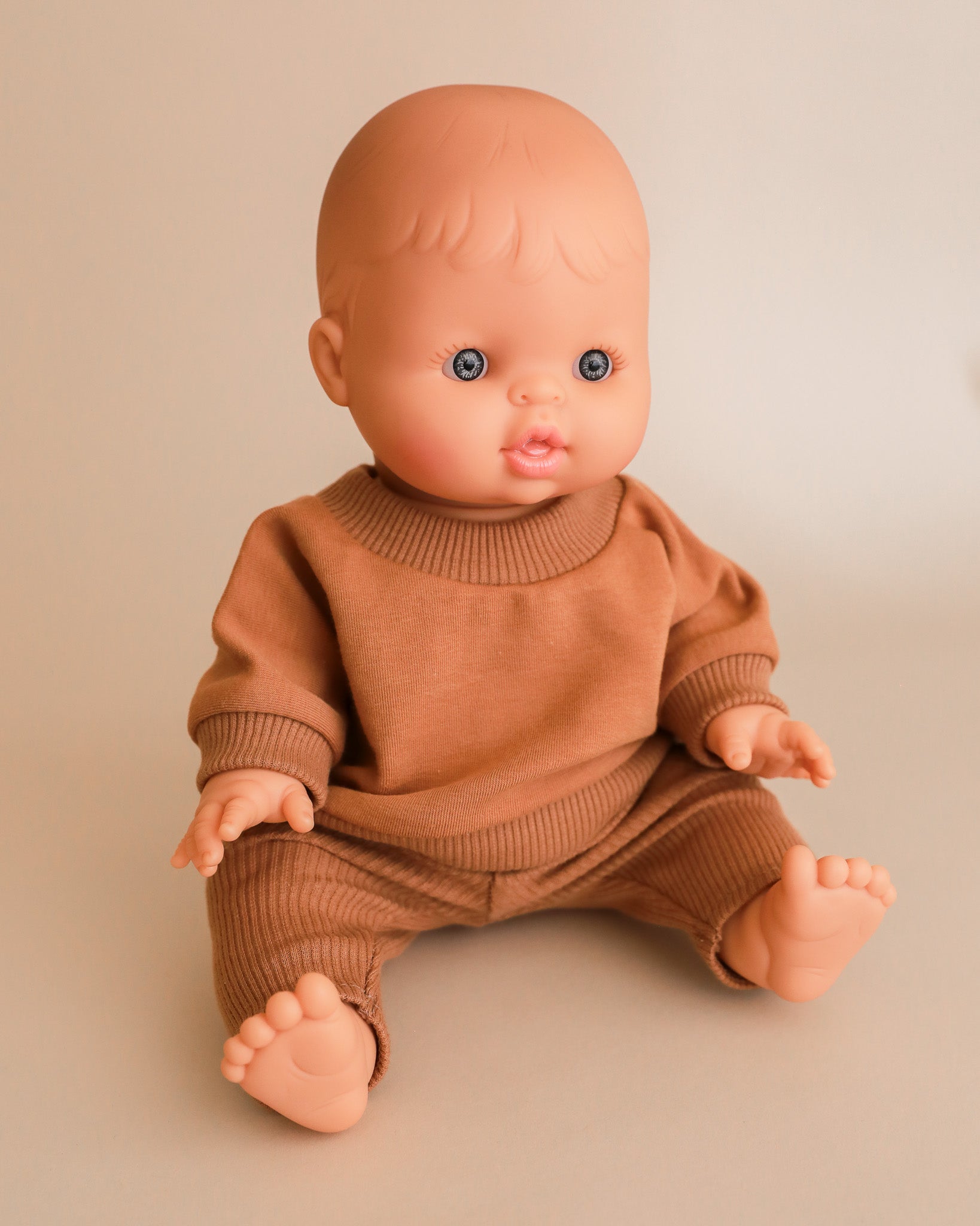Minikane Doll Clothes | Doll Sweatshirt Set - Brown