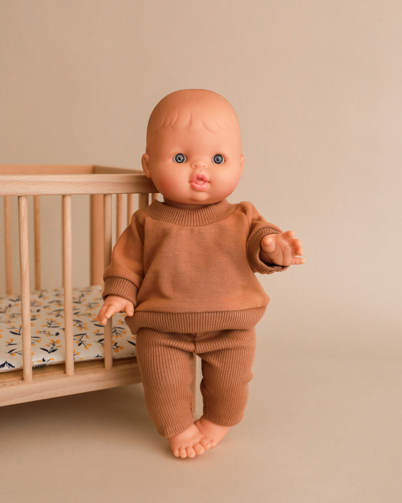 Minikane Doll Clothes | Doll Sweatshirt Set - Brown