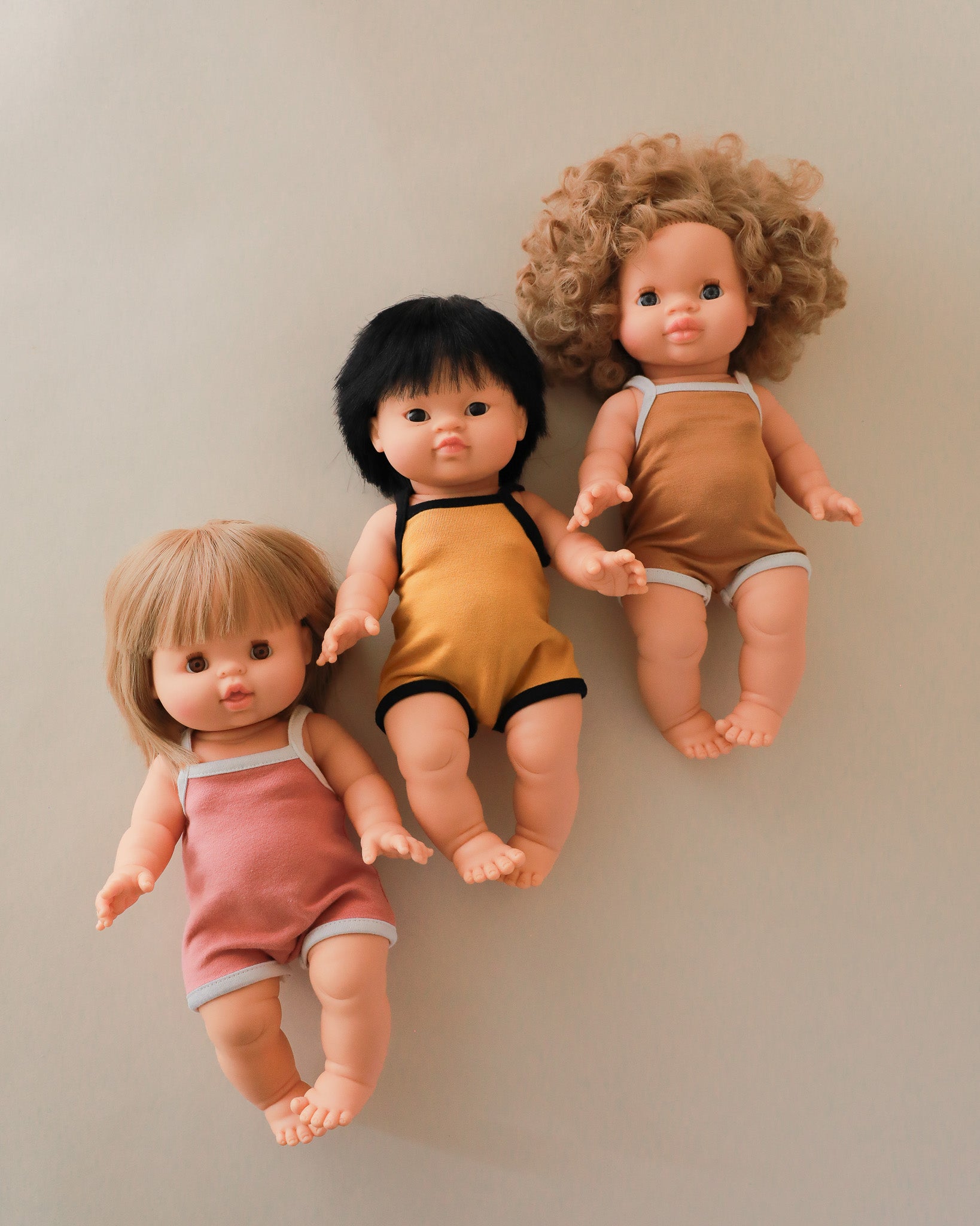 Minikane Doll Clothes | Sleeveless Retro Doll Bodysuit - Pink Trifle