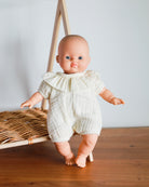 Minikane Doll Clothes | Soft Body Doll Romper - Off White