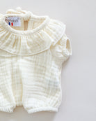 Minikane Doll Clothes | Soft Body Doll Romper - Off White