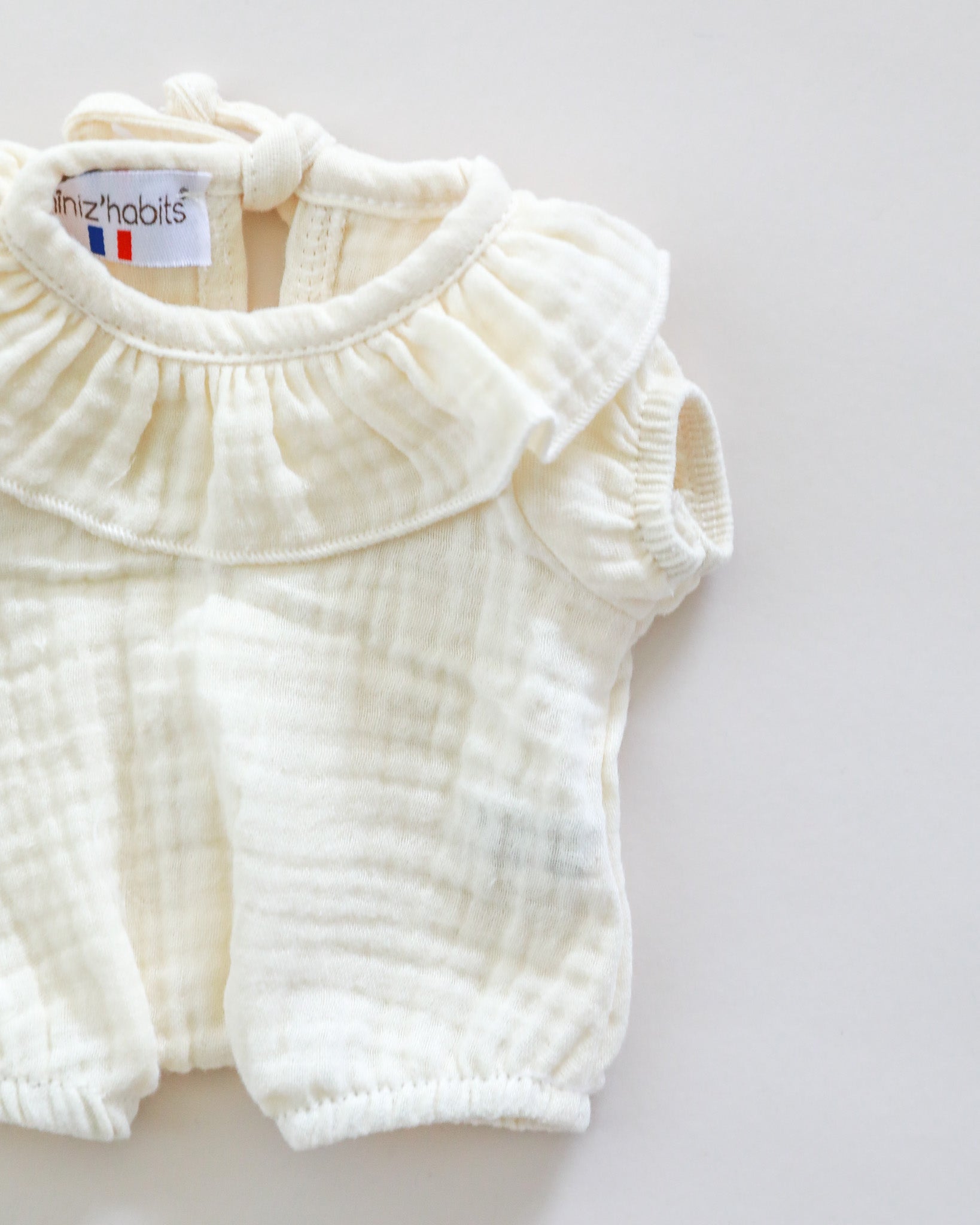 Minikane Doll Clothes | Soft Body Doll Romper - Off White