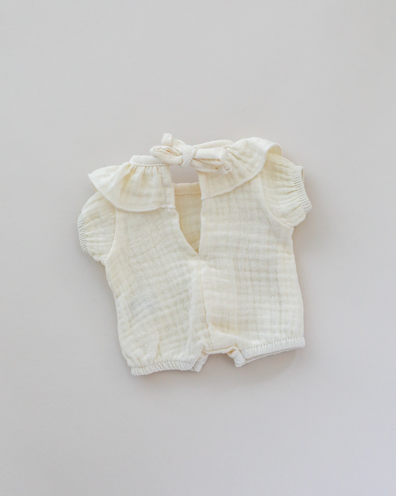 Minikane Doll Clothes | Soft Body Doll Romper - Off White