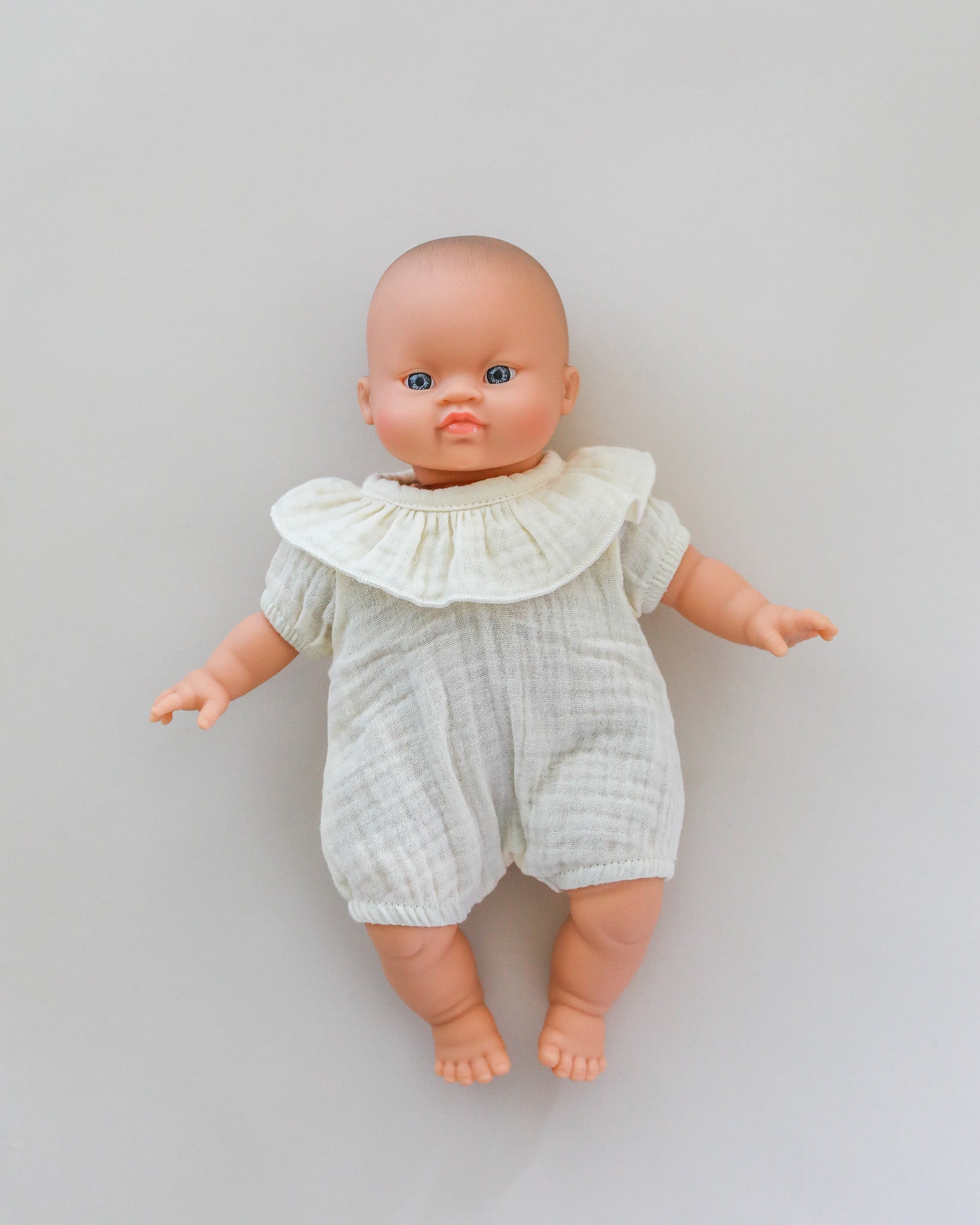 Minikane Doll Clothes | Soft Body Doll Romper - Off White