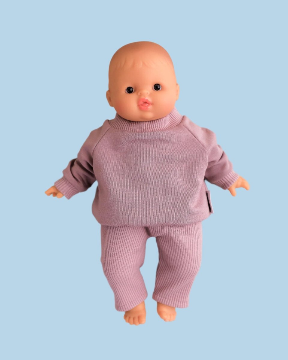 Minikane Doll Sweatshirt Set – Lavender | Cozy & Cute Minikane Doll Sweatshirt Set – Lavender | Cozy & Cute