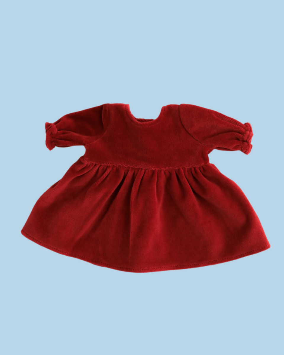 Doll dress with delicate embroidery details